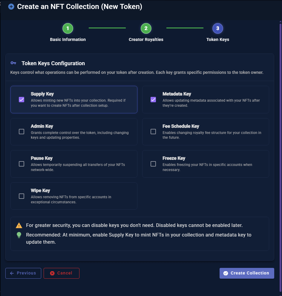 Token Creation Interface